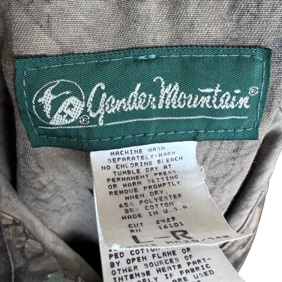 VINTAGE Gander Mountain Coveralls Mens Brown TreBark Camo Hunting 90s Sz Large - Picture 6 of 8